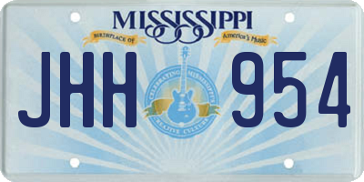 MS license plate JHH954