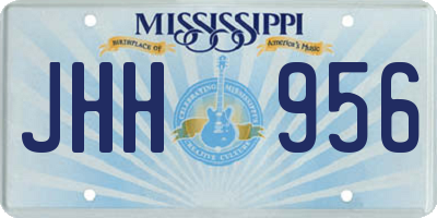 MS license plate JHH956