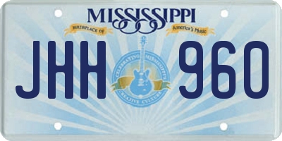 MS license plate JHH960