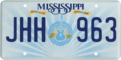 MS license plate JHH963