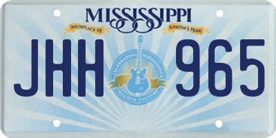 MS license plate JHH965