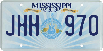 MS license plate JHH970