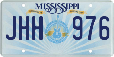 MS license plate JHH976