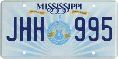 MS license plate JHH995