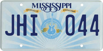 MS license plate JHI044