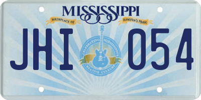 MS license plate JHI054