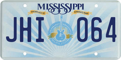 MS license plate JHI064