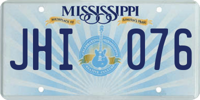 MS license plate JHI076