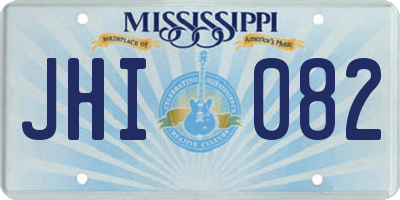 MS license plate JHI082