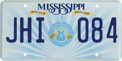 MS license plate JHI084