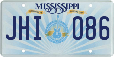 MS license plate JHI086
