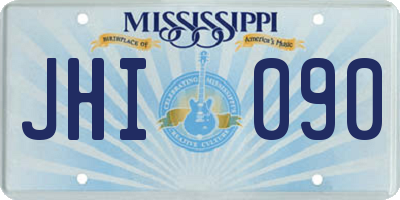 MS license plate JHI090