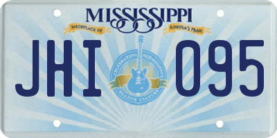 MS license plate JHI095