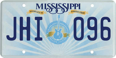 MS license plate JHI096