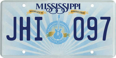 MS license plate JHI097