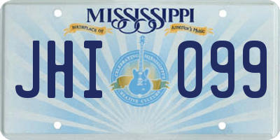 MS license plate JHI099