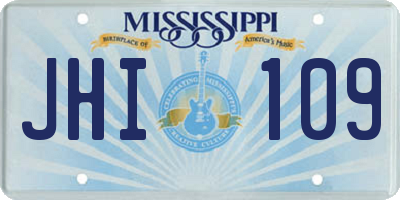 MS license plate JHI109