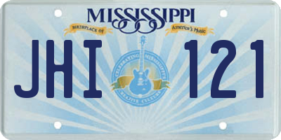 MS license plate JHI121