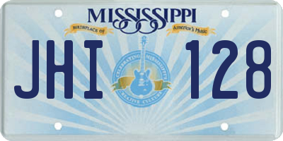 MS license plate JHI128