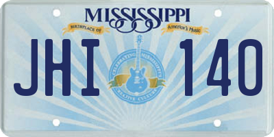 MS license plate JHI140