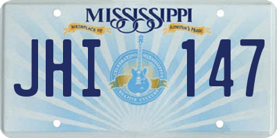 MS license plate JHI147