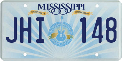 MS license plate JHI148