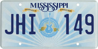 MS license plate JHI149