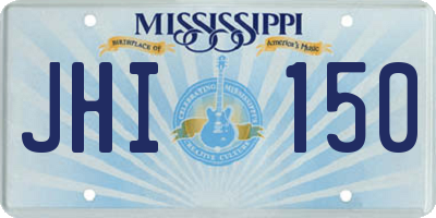 MS license plate JHI150