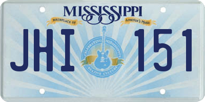 MS license plate JHI151