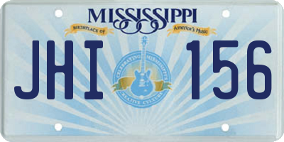 MS license plate JHI156
