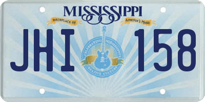 MS license plate JHI158