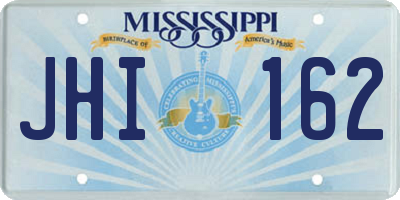 MS license plate JHI162