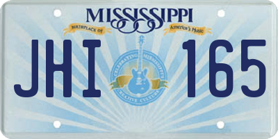 MS license plate JHI165