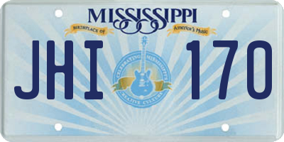 MS license plate JHI170
