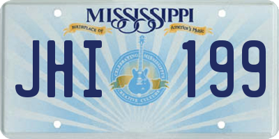 MS license plate JHI199