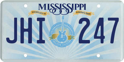 MS license plate JHI247