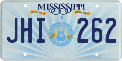 MS license plate JHI262