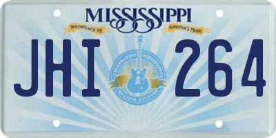 MS license plate JHI264