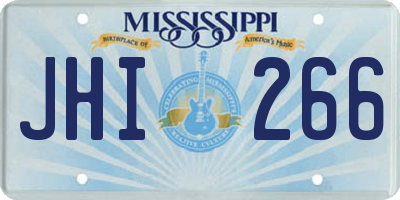 MS license plate JHI266