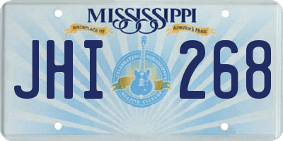 MS license plate JHI268
