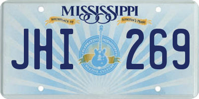 MS license plate JHI269