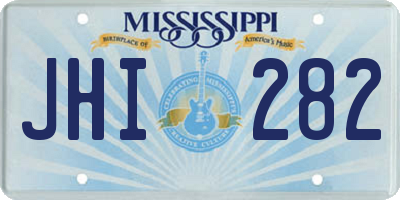 MS license plate JHI282