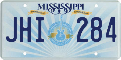 MS license plate JHI284