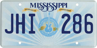 MS license plate JHI286