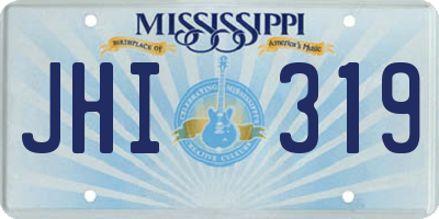 MS license plate JHI319