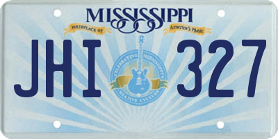 MS license plate JHI327