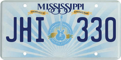 MS license plate JHI330