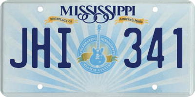 MS license plate JHI341