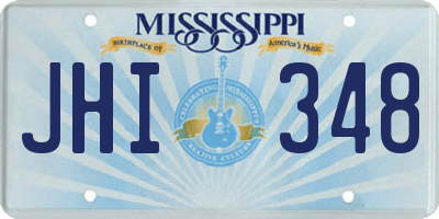 MS license plate JHI348