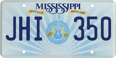 MS license plate JHI350